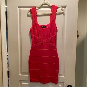 Guess bandage dress pink